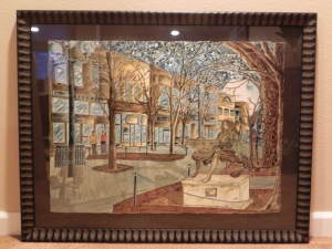 framed 'Pearl Street' print 